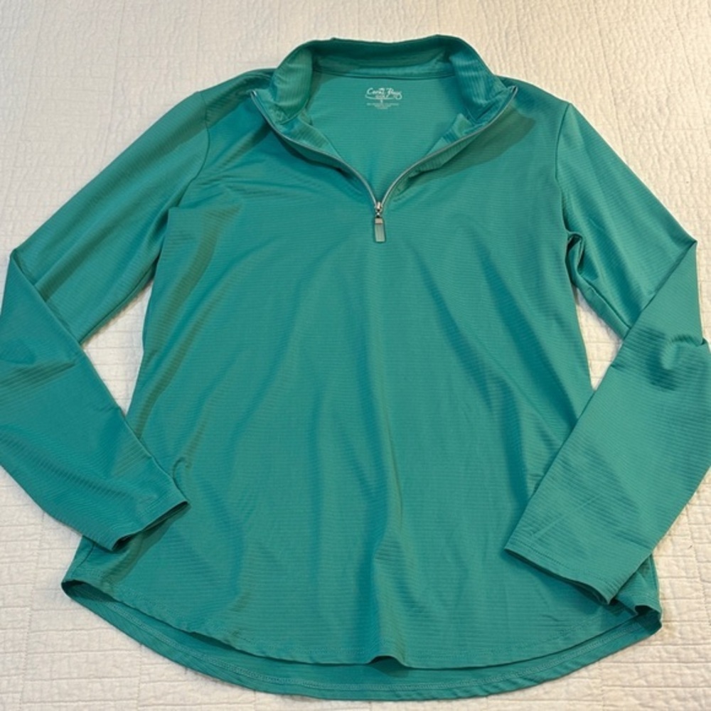 Coral Bay Golf Pullover Small NWOT Teal Quarter-Zip Pullover